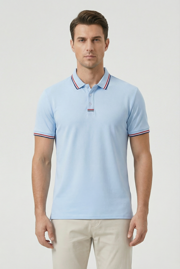Fletcher | Men's Classic Striped Tipping Polo Clothing