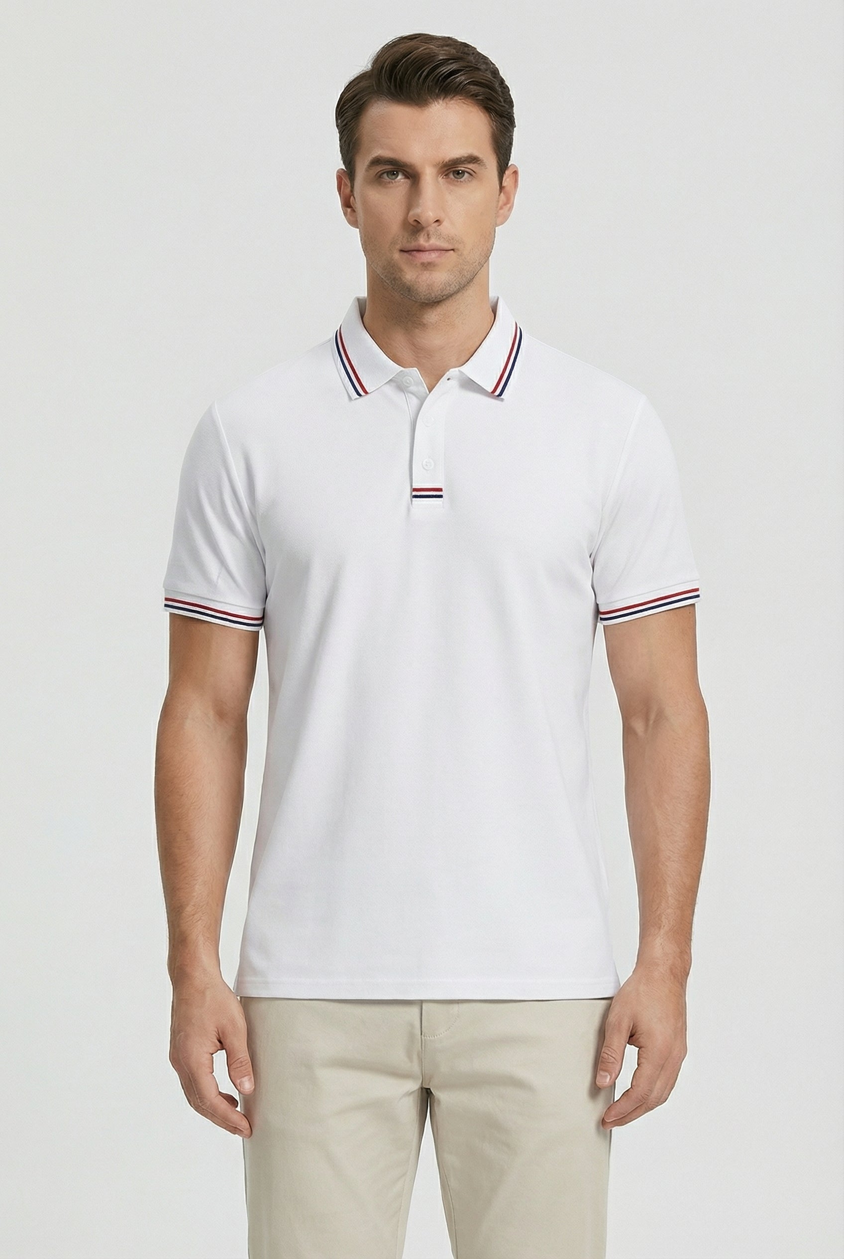 Fletcher | Men's Classic Striped Tipping Polo Clothing