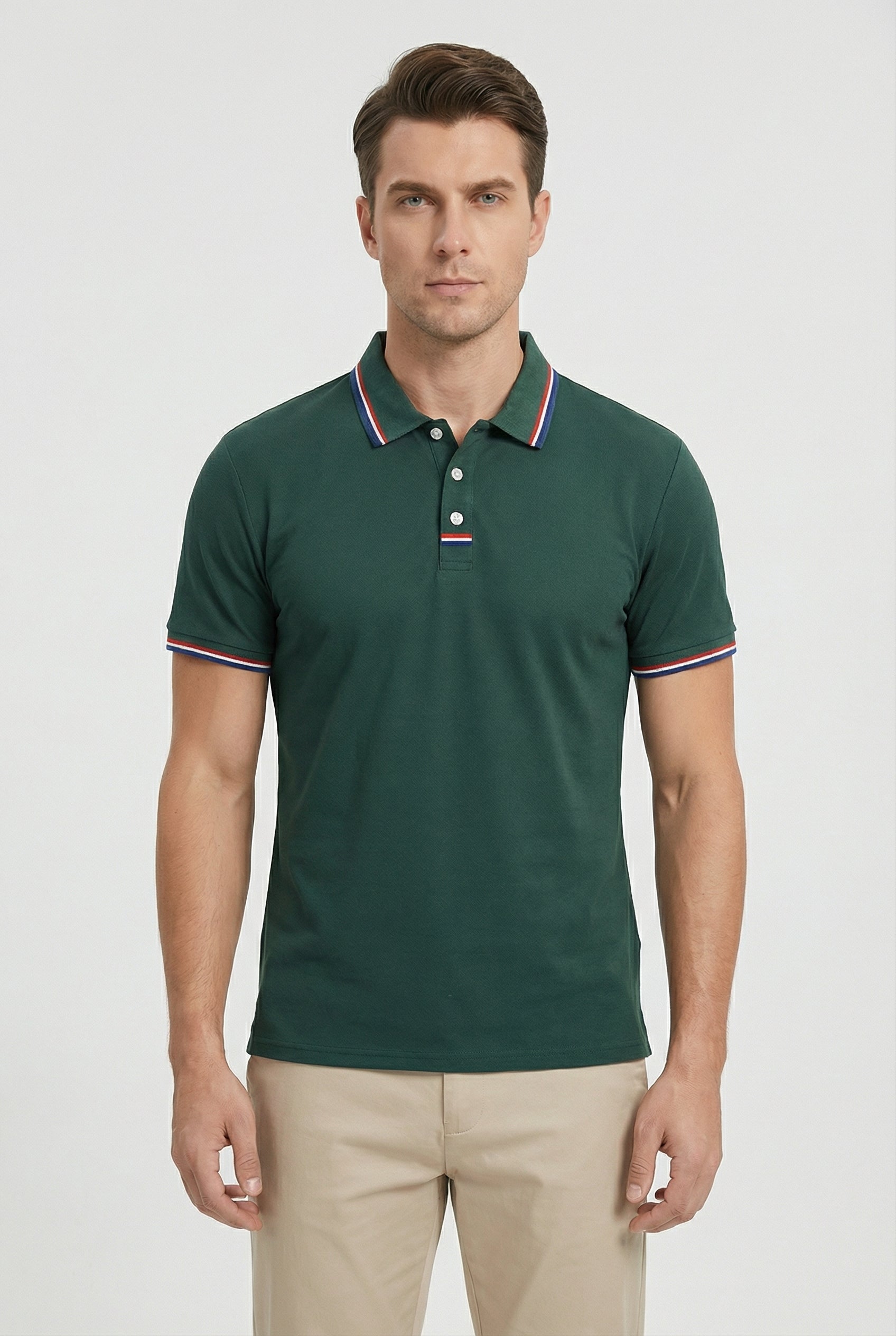 Fletcher | Men's Classic Striped Tipping Polo Clothing