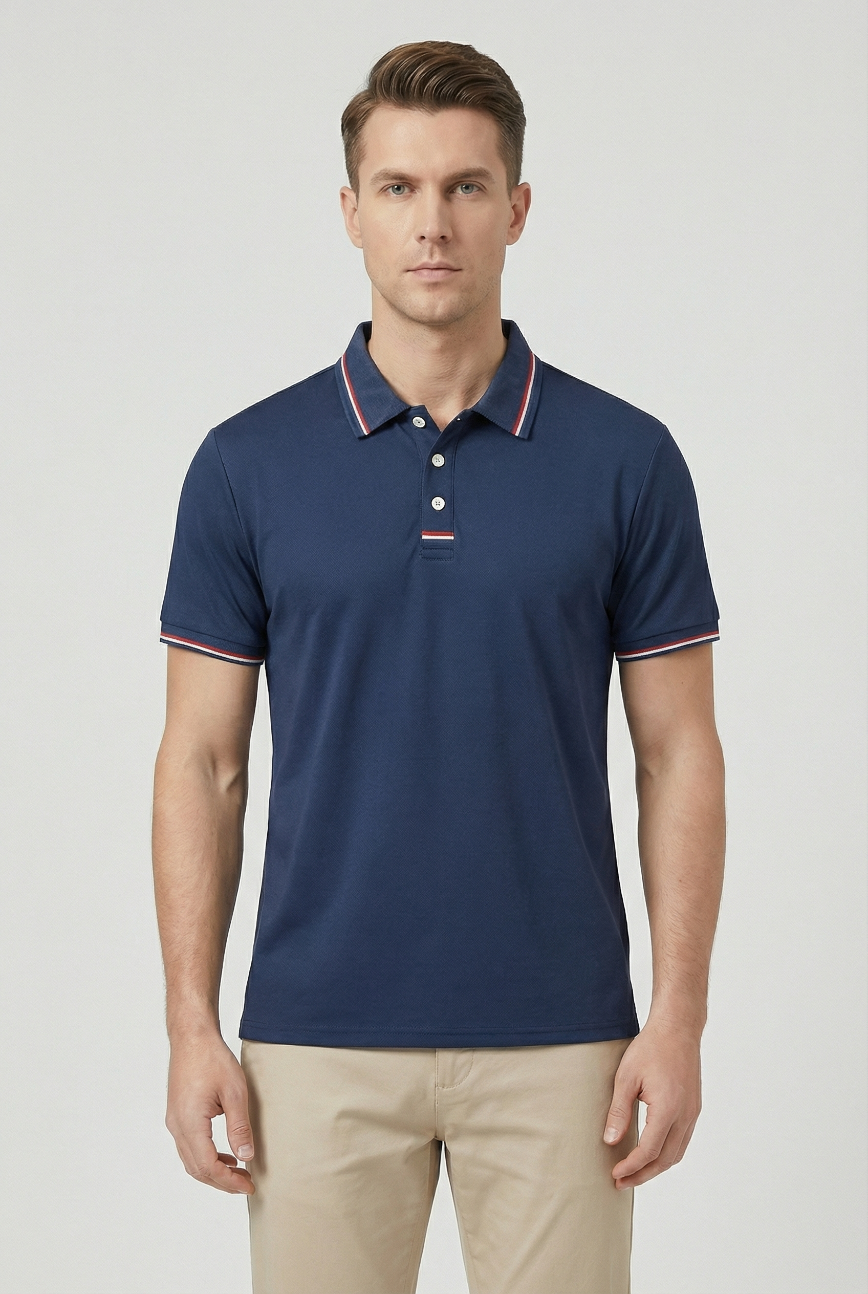 Fletcher | Men's Classic Striped Tipping Polo Clothing