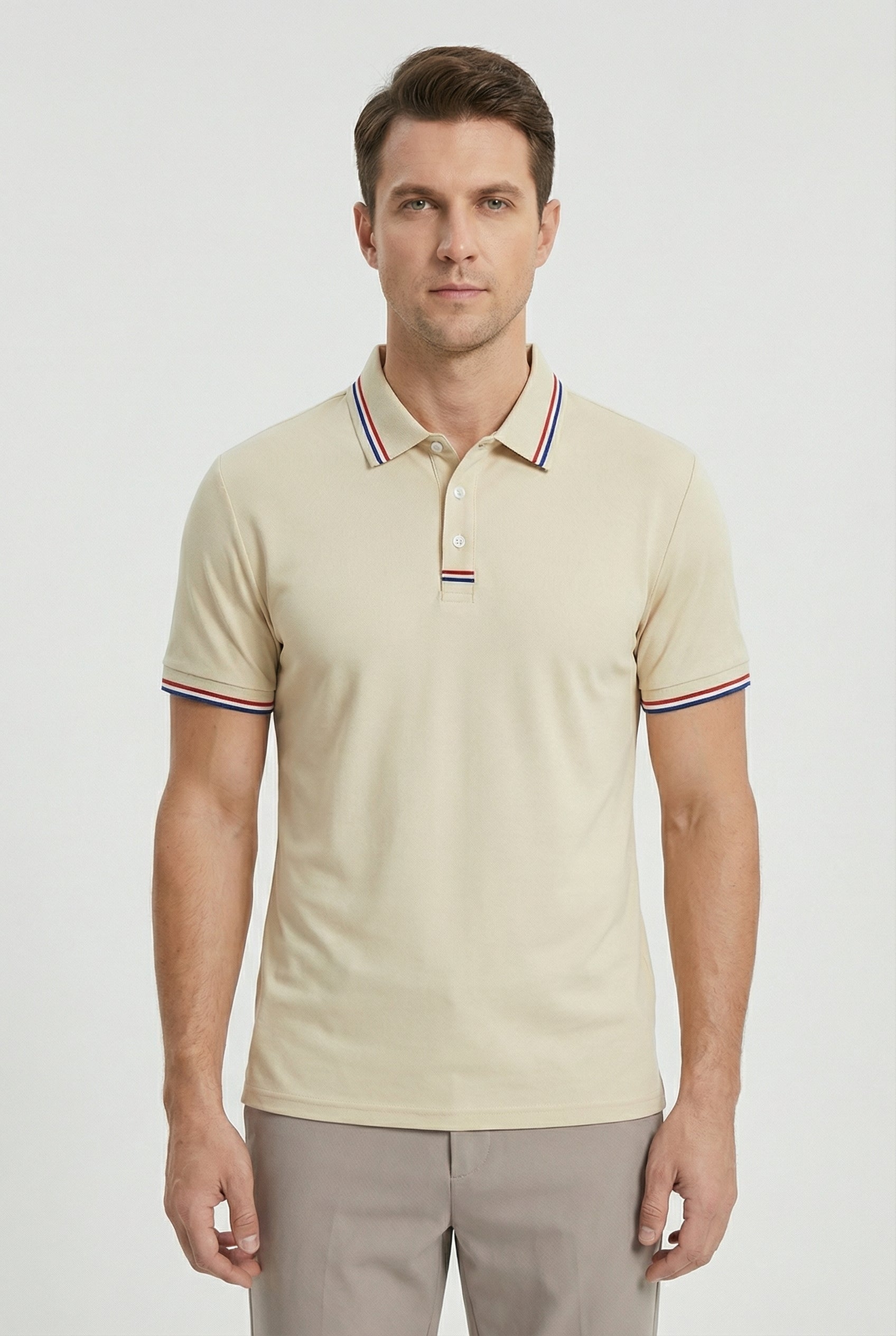 Fletcher | Men's Classic Striped Tipping Polo Clothing