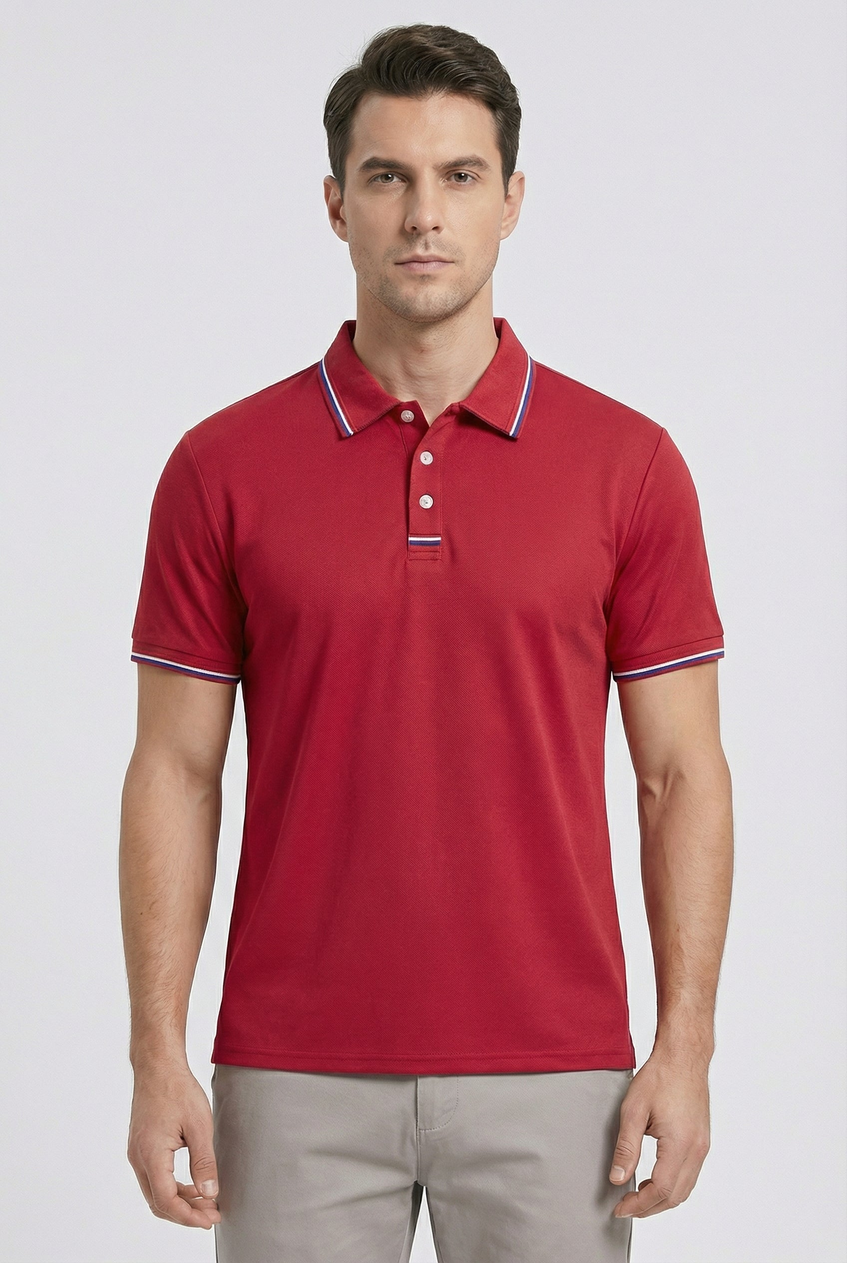 Fletcher | Men's Classic Striped Tipping Polo Clothing