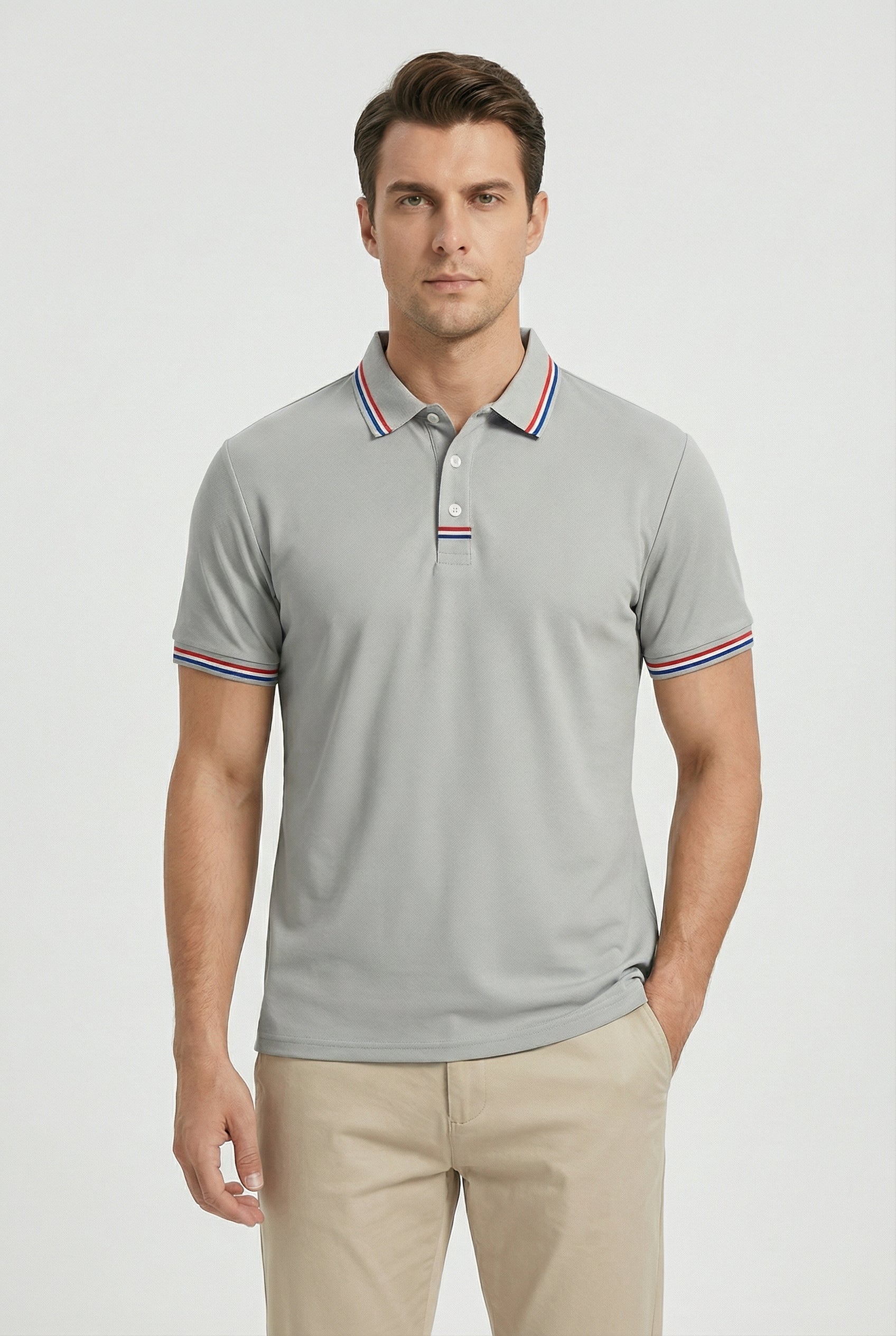 Fletcher | Men's Classic Striped Tipping Polo Clothing