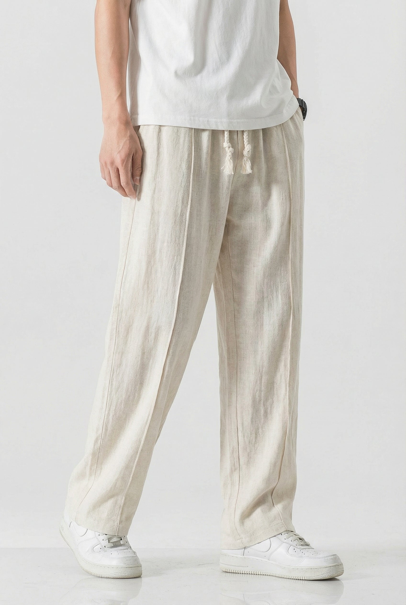 Braxton | Men's Relaxed Linen Drawstring Joggers