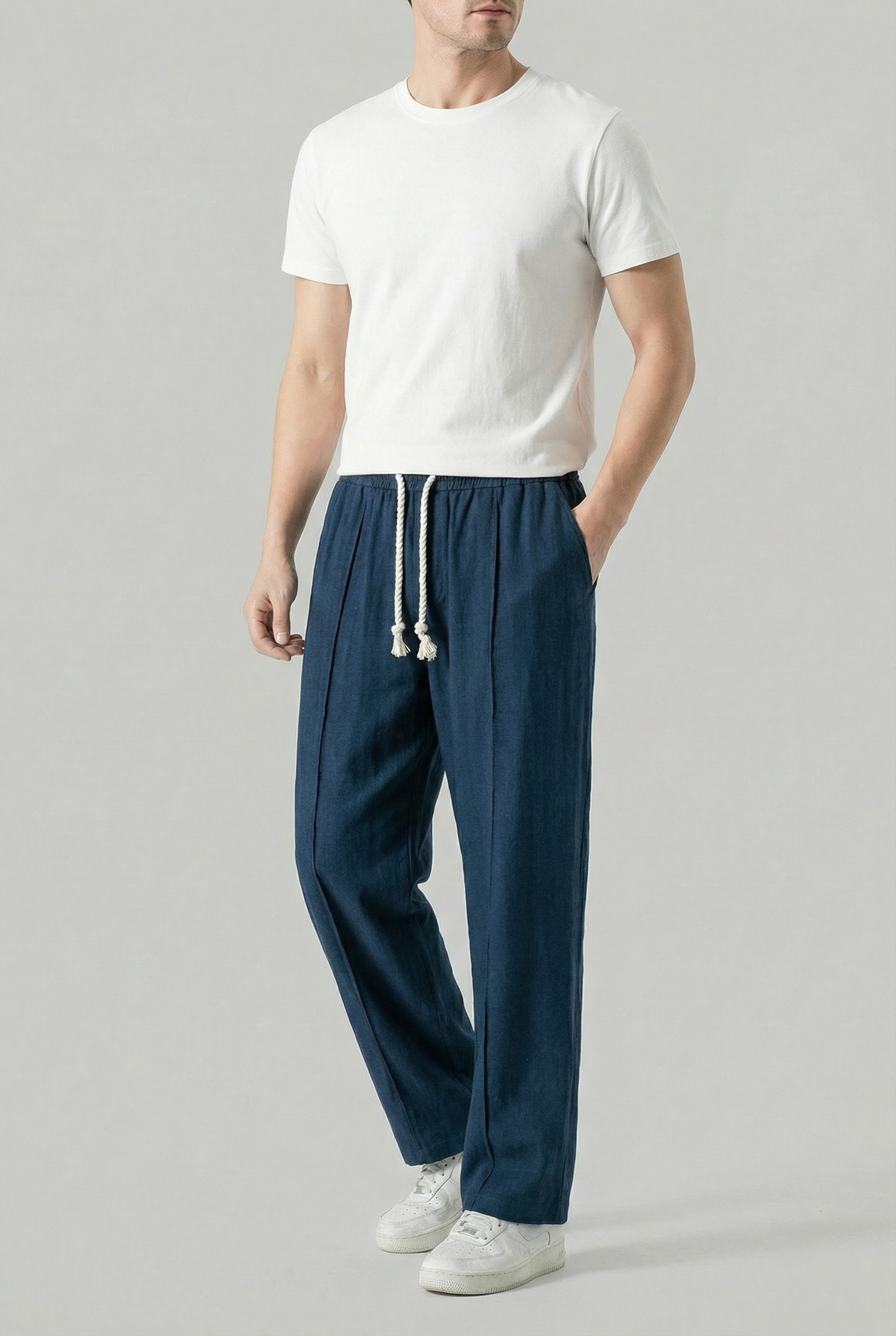 Braxton | Men's Relaxed Linen Drawstring Joggers