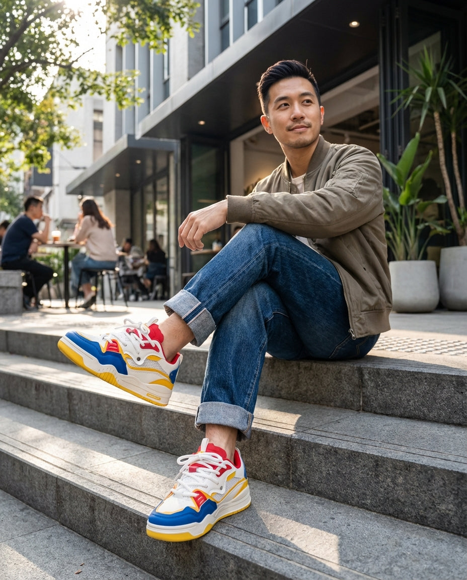 Daxon | Men's Retro Chunky Sole Basketball Sneakers