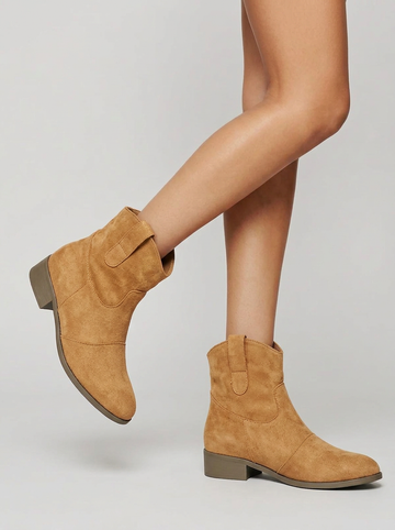 Women's Suede Western Ankle Boots