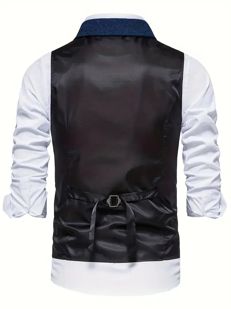 Dorian | Men's Classic Herringbone Tweed Waistcoat
