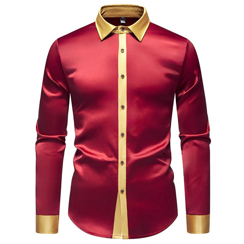 Darius | Men's Classic Contrast Trim Business Casual Button Down Shirt