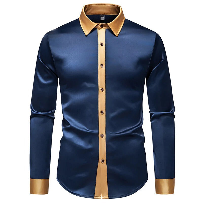 Darius | Men's Classic Contrast Trim Business Casual Button Down Shirt