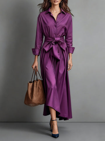 Talitha | Elegant Shirt A-Line Midi Dress