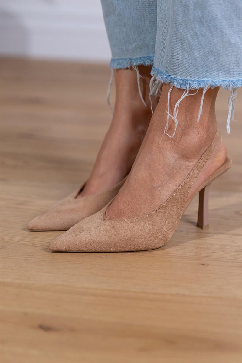 Cordelia | Elegant Pointed Toe Slingback Stilettos