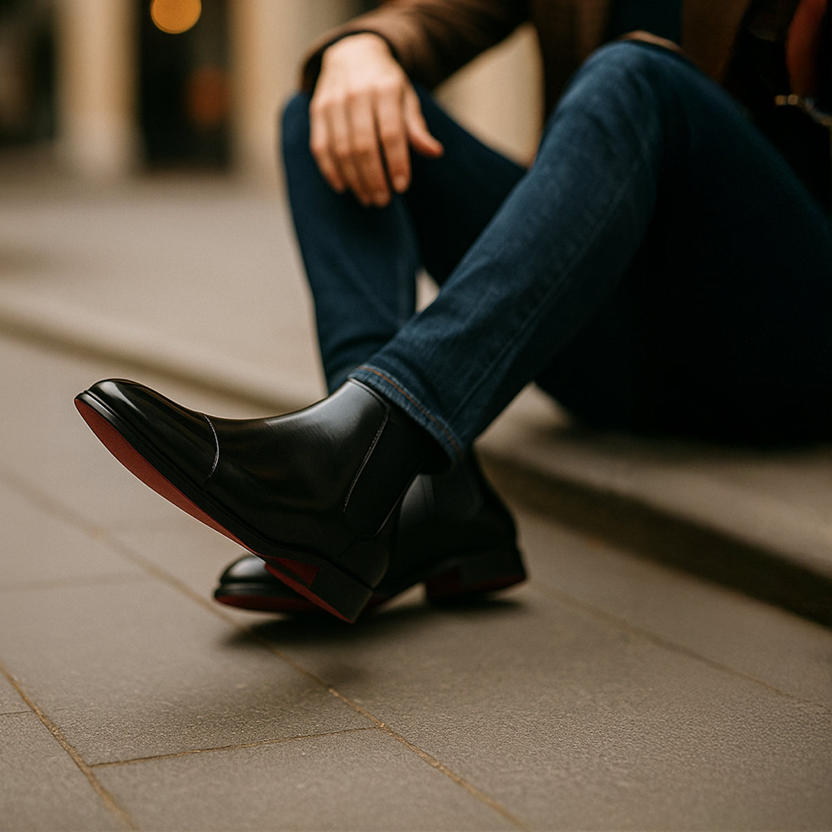 Men’s Chelsea Boots with Sleek Profile and Elastic Side Panels