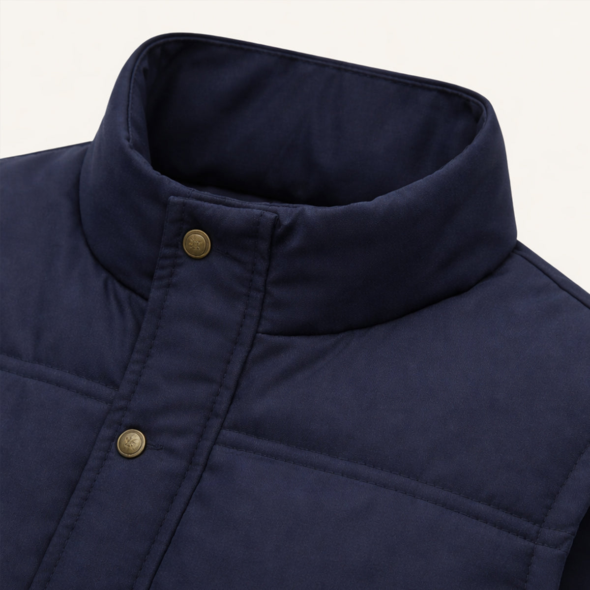 Men’s Insulated Winter Vest with High Neck and Button Front