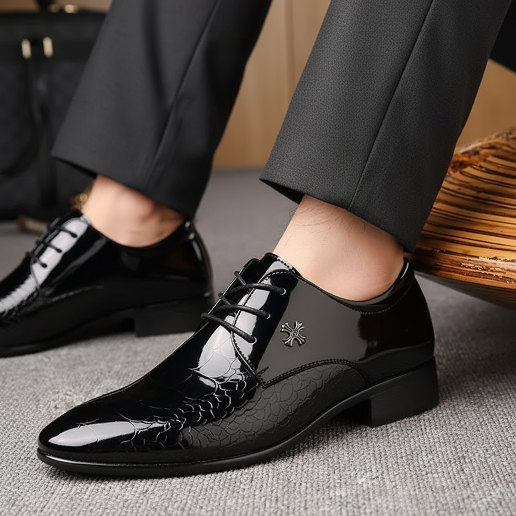 Breck | Men's Patent Leather Oxford Dress Shoes