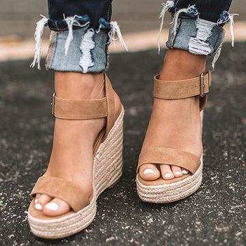 Celestria | Elegant Espadrille Ankle Strap Wedges