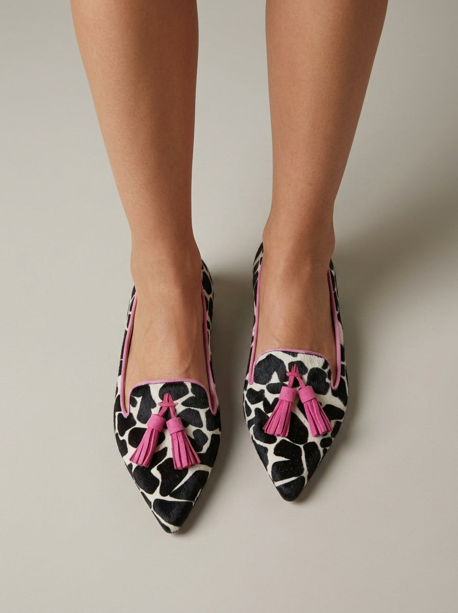Women's Animal Print Pointed-Toe Loafers