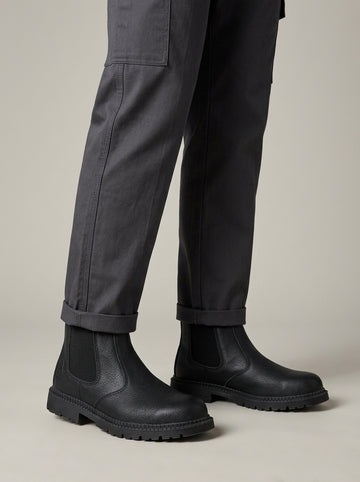 Men's Steel Toe Chelsea Boots - Round Toe Lug Sole