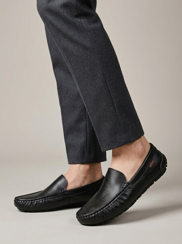 Men's Penny Loafers Slip-On Leather Moc Toe Driving Shoes