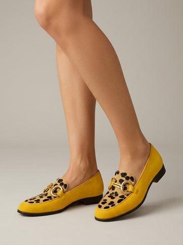 Women's Loafers Slip-On Leopard Print Detail Low Heel