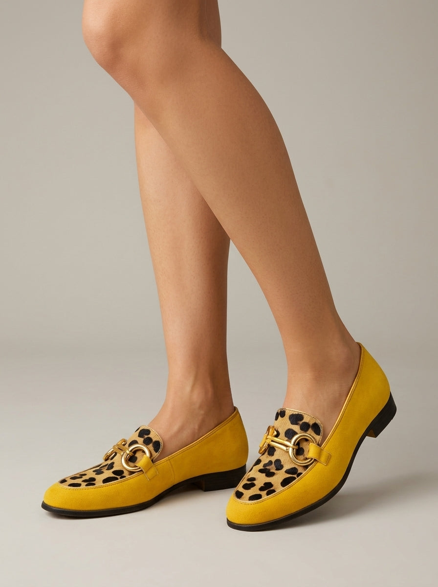 Women's Loafers Slip-On Leopard Print Detail Low Heel