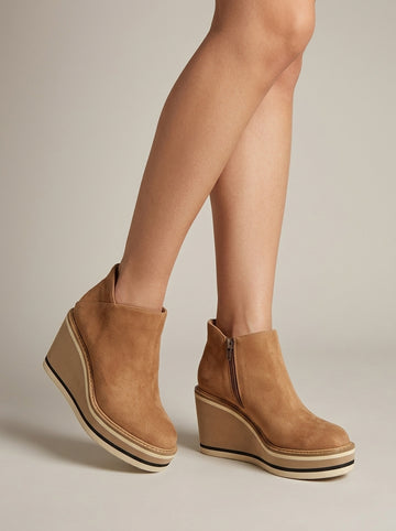 Women's Ankle Boots Platform Sole Chelsea Elastic Gusset