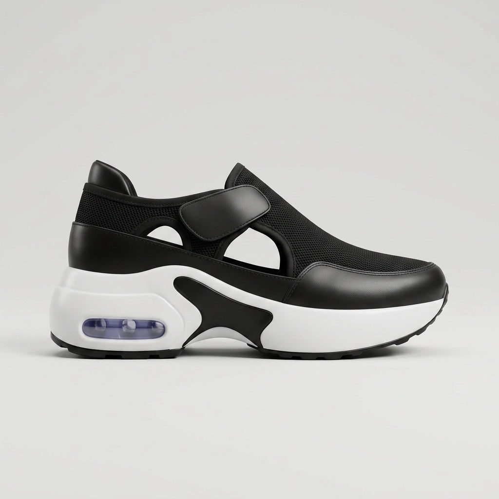 Women's Sneakers Mesh Hook-and-Loop Strap Chunky Sole