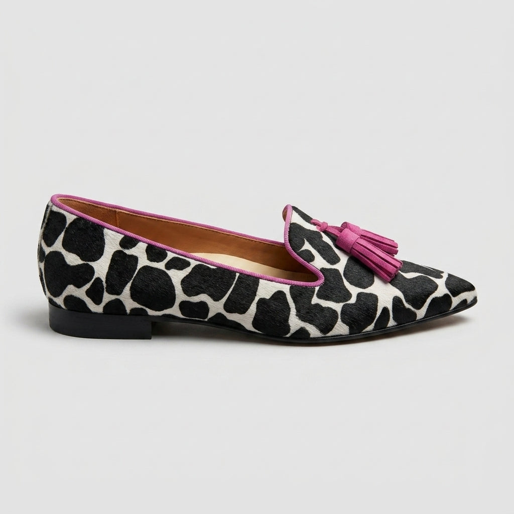 Women's Animal Print Pointed-Toe Loafers