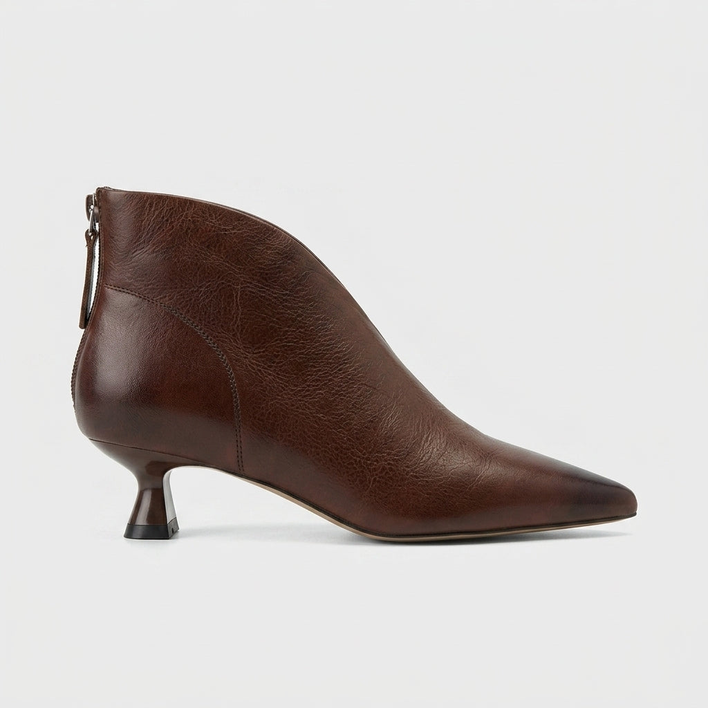 Women's Ankle Boots - Pointed Toe Kitten Heels