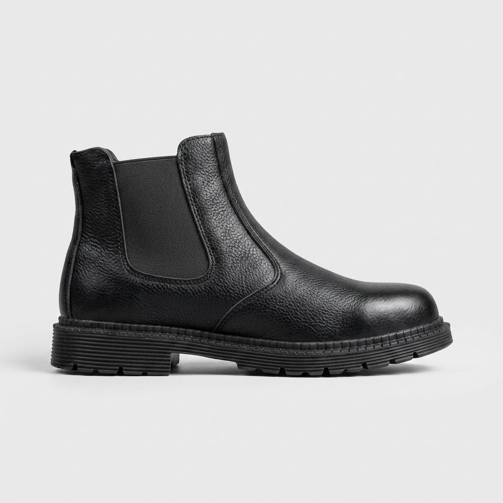 Men's Steel Toe Chelsea Boots - Round Toe Lug Sole