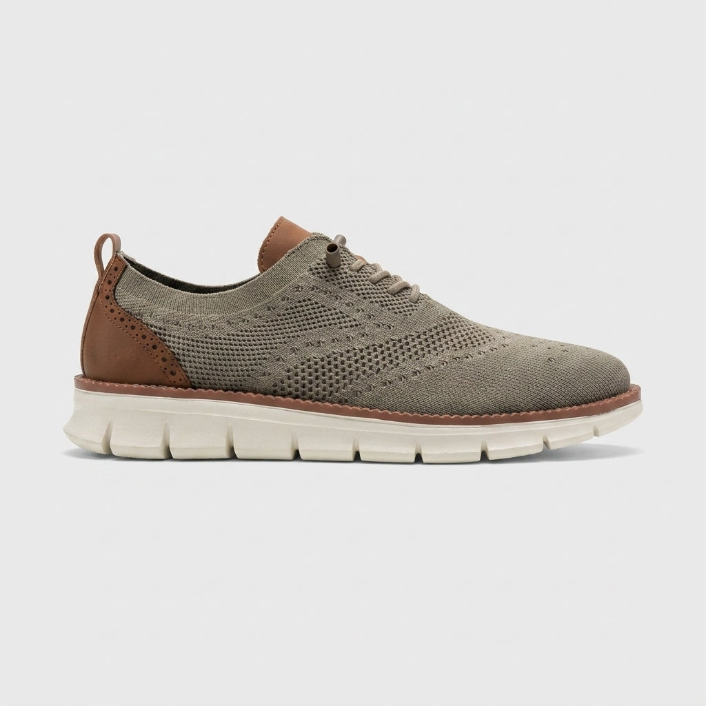 Men's Sneakers - Woven - Lace-Up - Chunky Sole - Brogue