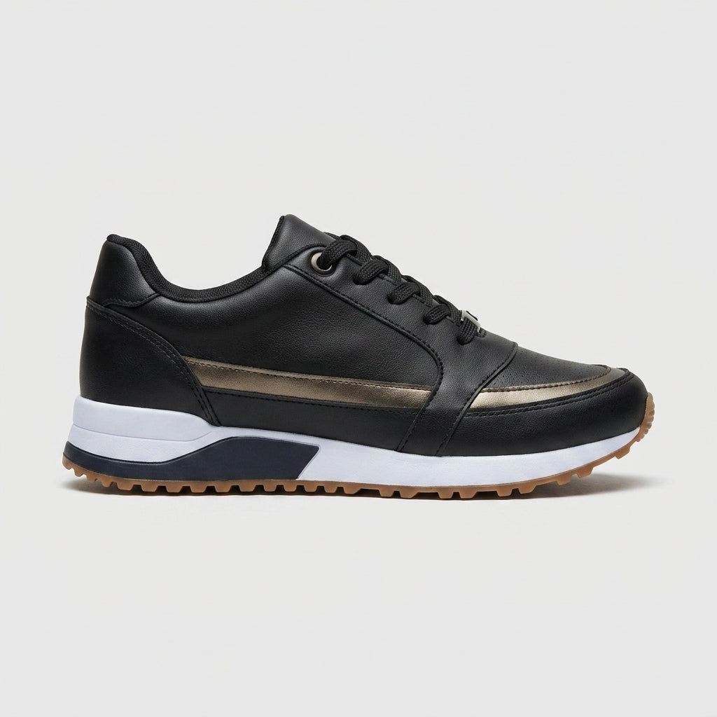 Women's Sneakers Lace-Up Low-Top Platform Sole Panelled