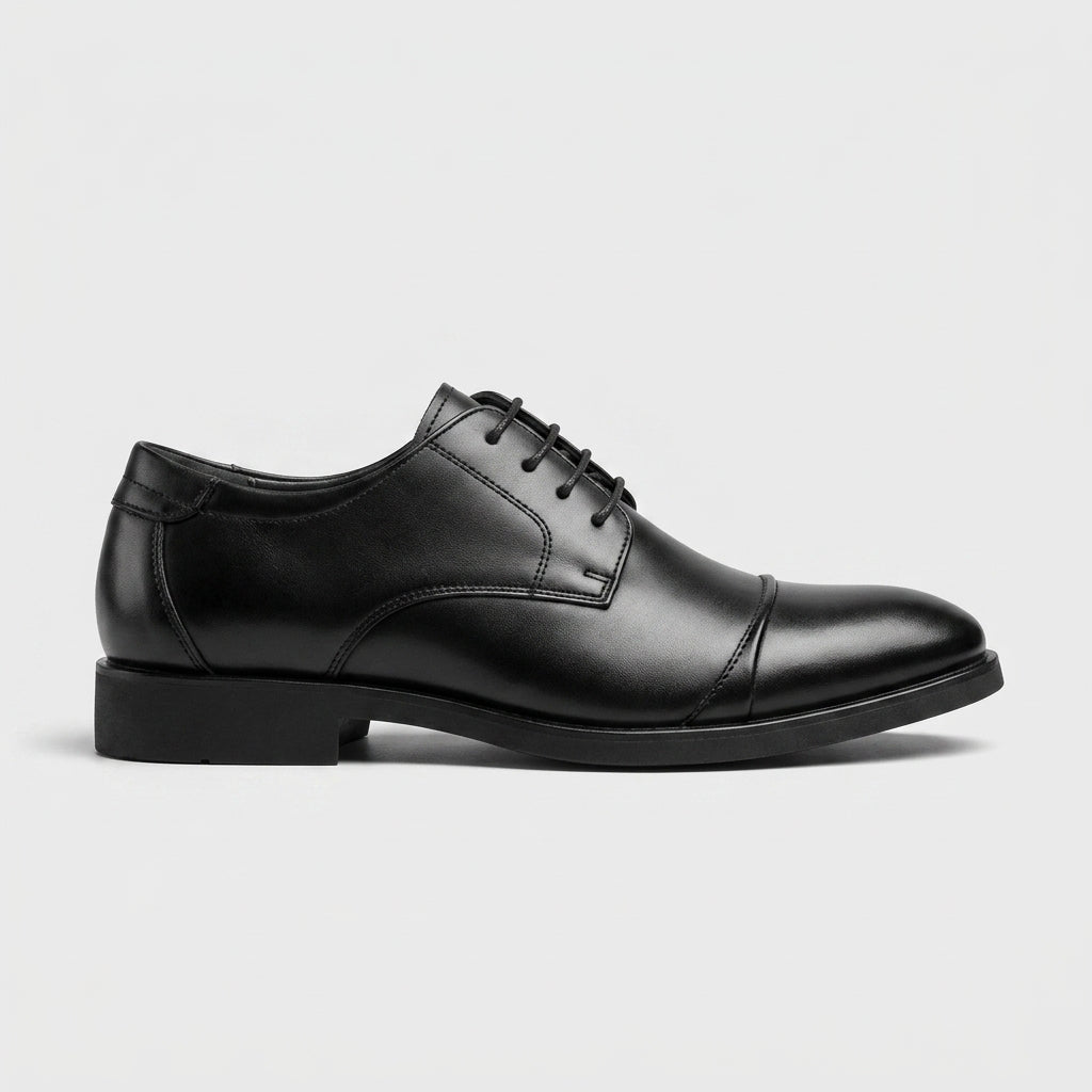 Men's Oxford Shoes - Cap Toe Lace-Up Derby Dress Shoes
