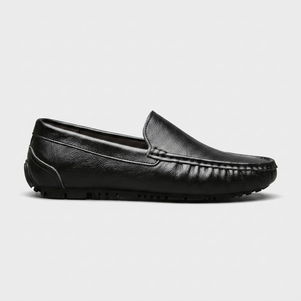 Men's Penny Loafers Slip-On Leather Moc Toe Driving Shoes