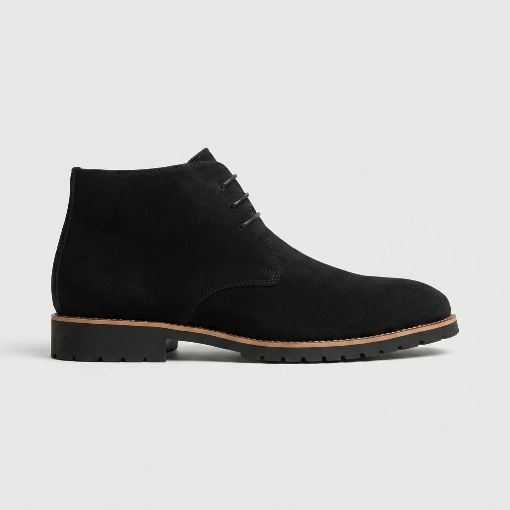Men's Ankle Boots Suede Chukka Desert Boot Lace-Up Low Heel