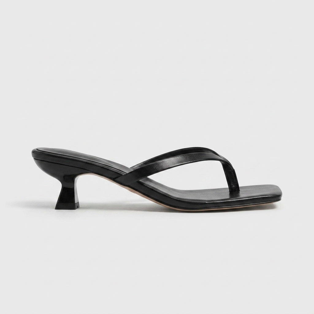 Women's Heels - Thong Sandals - Kitten Heel - Slip-On