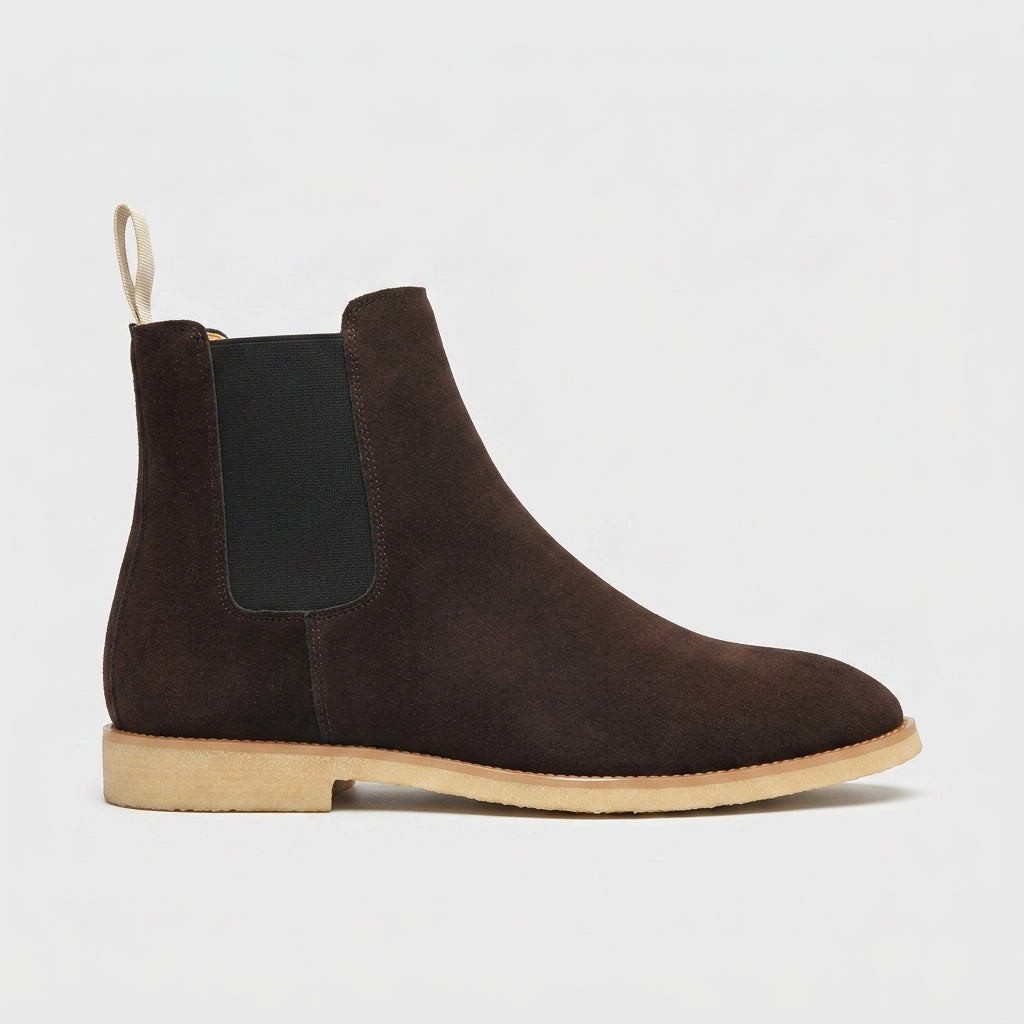 Men's Chelsea Boots - Ankle - Elastic Gusset - Low Heel