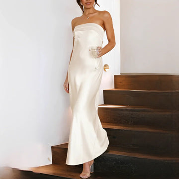 Ophelia | Maxi Dress Strapless Cutout Back Formal