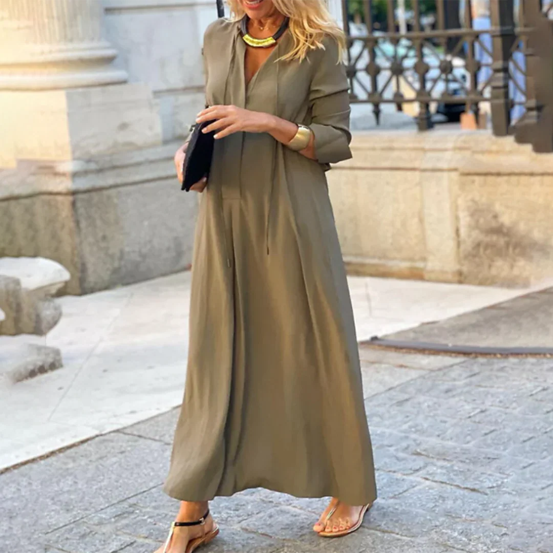 Arabella | Maxi Dress V-Neck Keyhole Casual