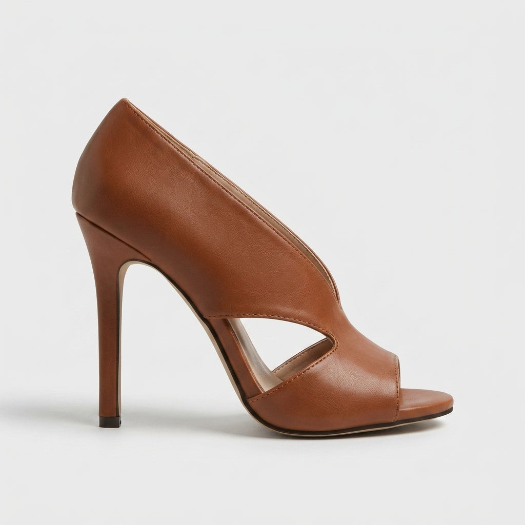 Tivanne | Leather Heels Cutout Stiletto