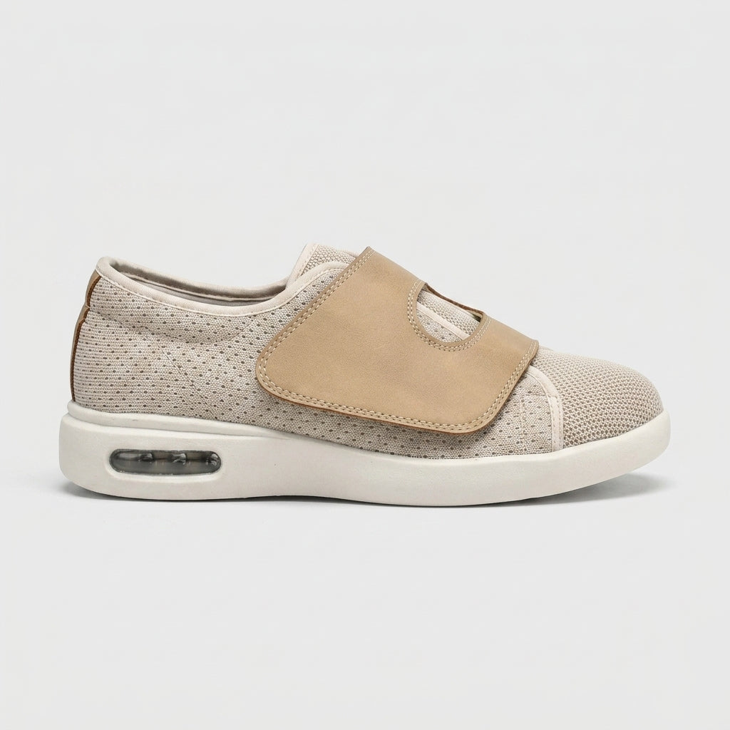 Unisex Trainers Hook-and-Loop Strap Mesh Upper Air-Cushioned Sole
