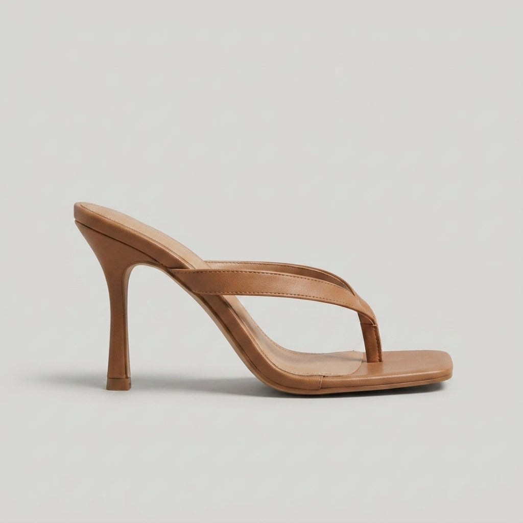 Tamsin | Square Toe Thong Stilettos