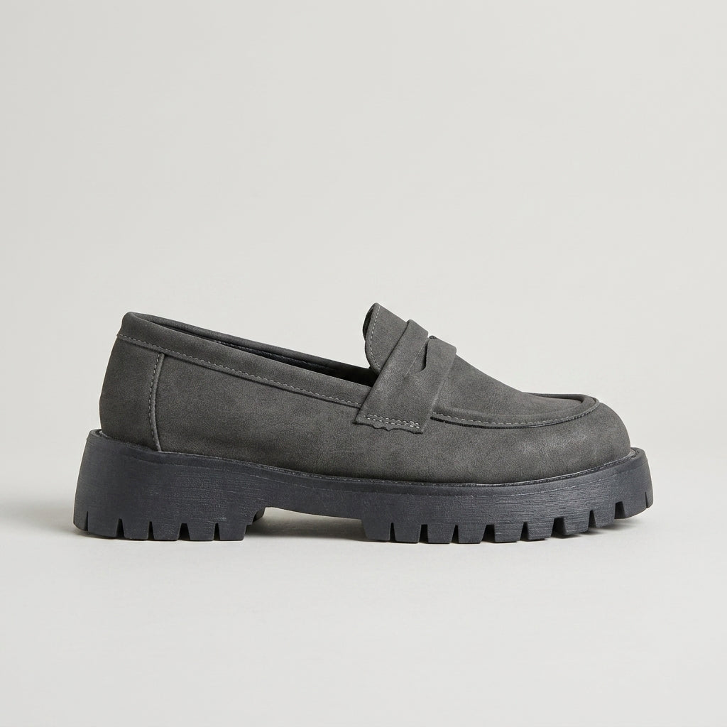 Women's Penny Loafers - Slip-On - Platform - Chunky Lug Sole