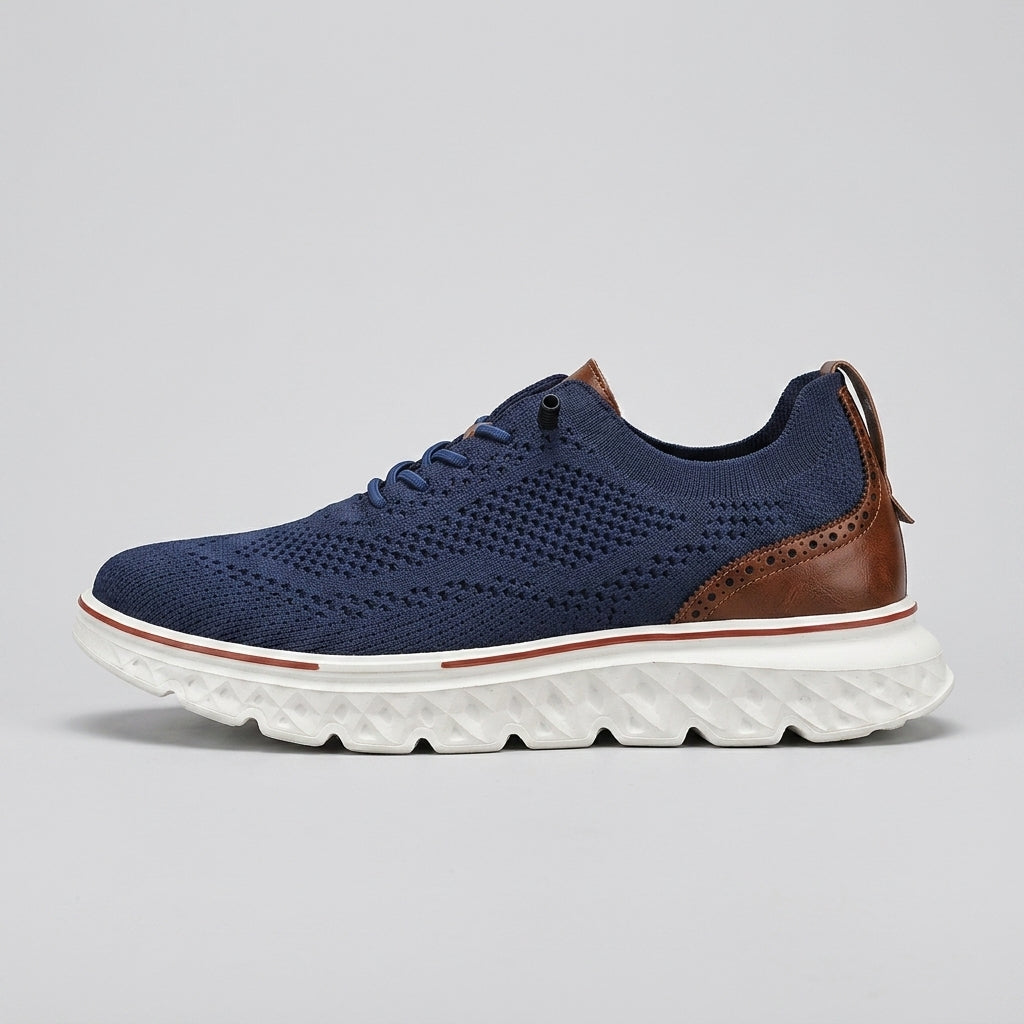 Men's Sneakers - Woven - Lace-Up - Chunky Sole - Brogue