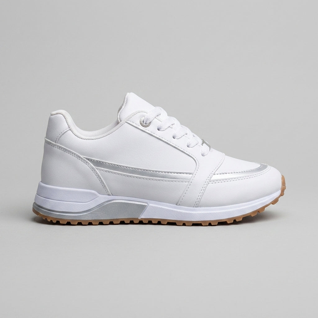 Women's Sneakers Lace-Up Low-Top Platform Sole Panelled