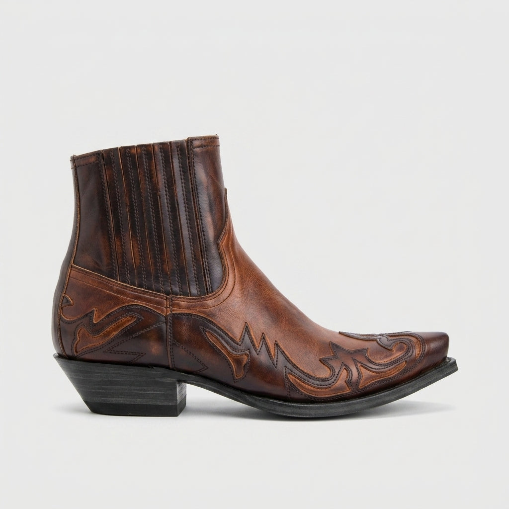Men's Ankle Boots Pointed Toe - Cuban Heel