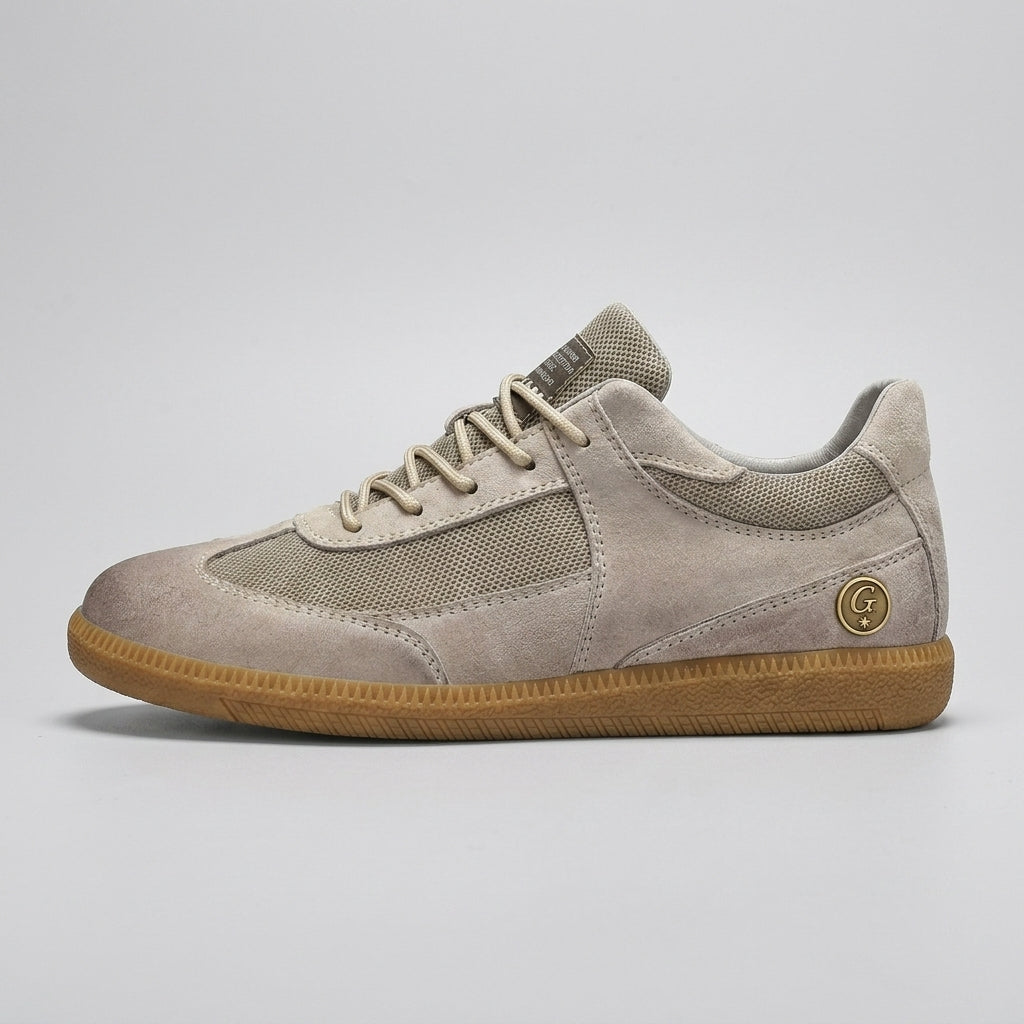 Men's Sneakers Low-Top Lace-Up Mesh Panel Gum Sole
