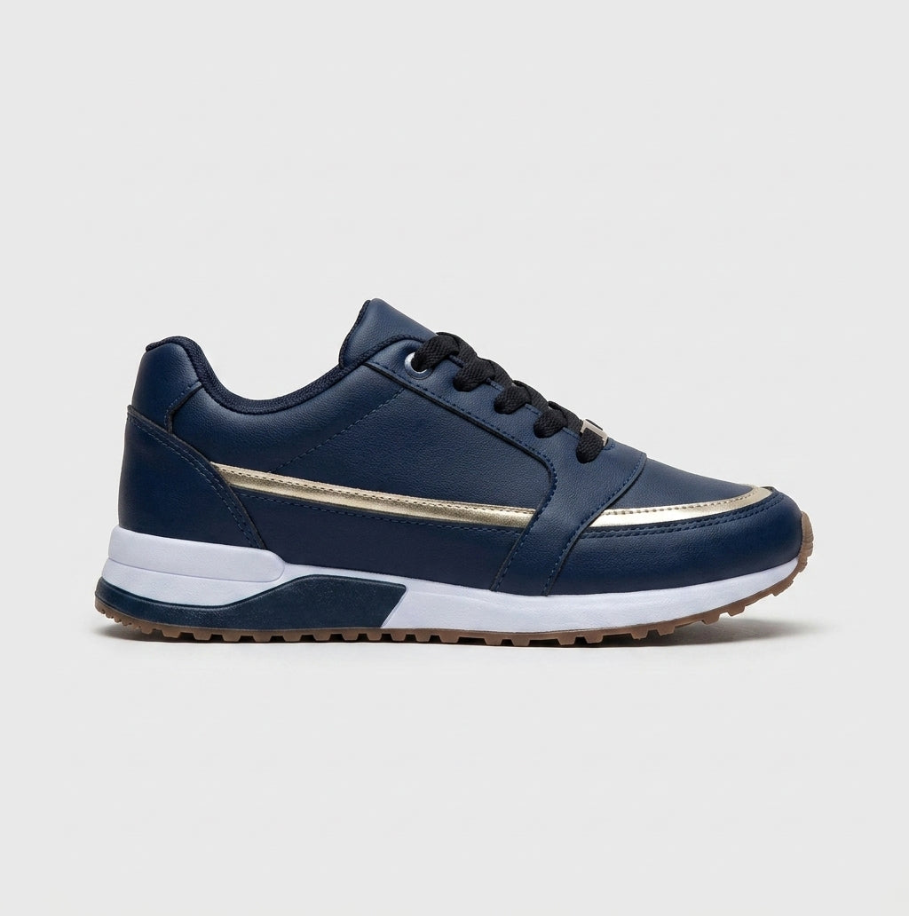 Women's Sneakers Lace-Up Low-Top Platform Sole Panelled