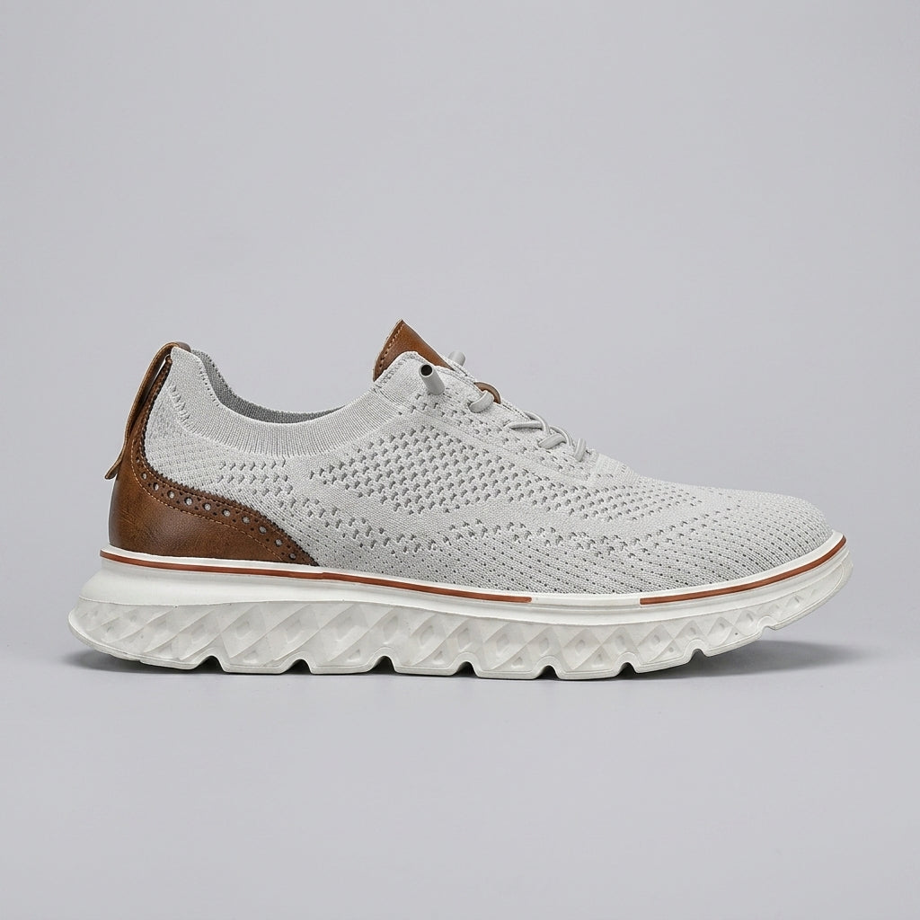 Men's Sneakers - Woven - Lace-Up - Chunky Sole - Brogue