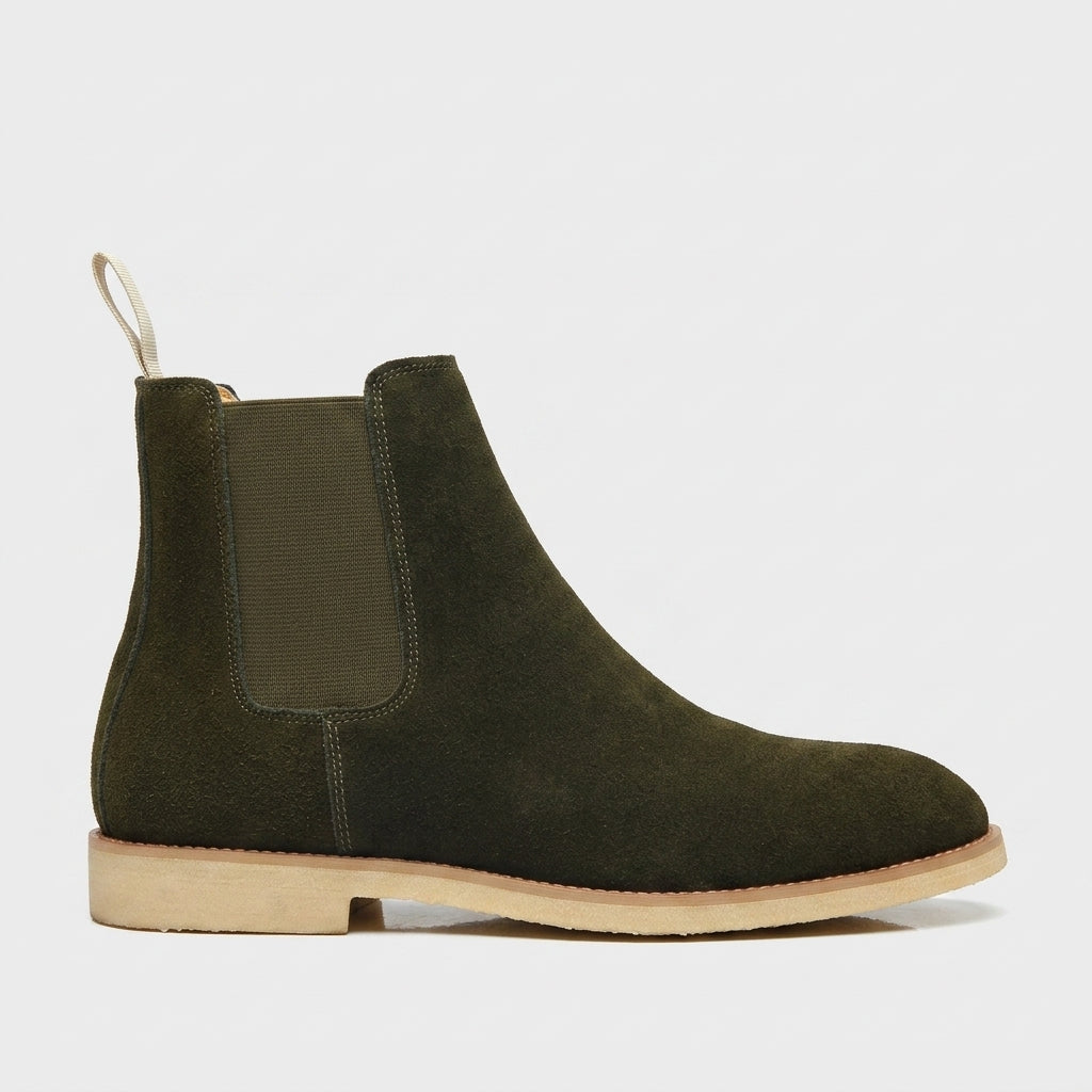 Men's Chelsea Boots - Ankle - Elastic Gusset - Low Heel